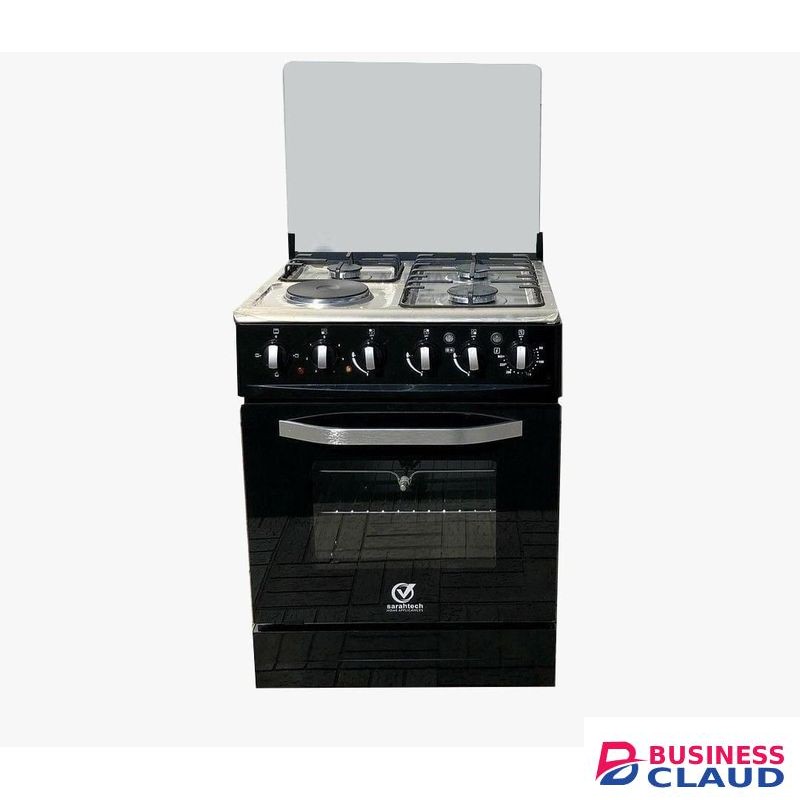 Sarah 60*60, 3 Gas Jet Burners + 1 Rapid Plate Free Standing Gas Cooker with Electric Oven