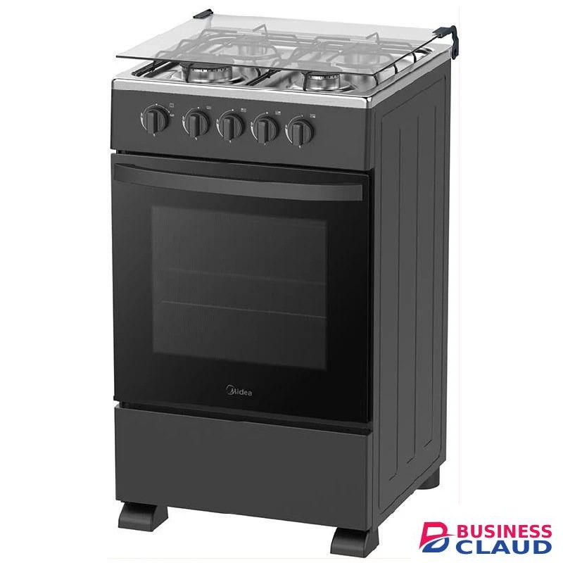 Midea 50*60 4 Gas + Gas oven with only bottom flame - Black