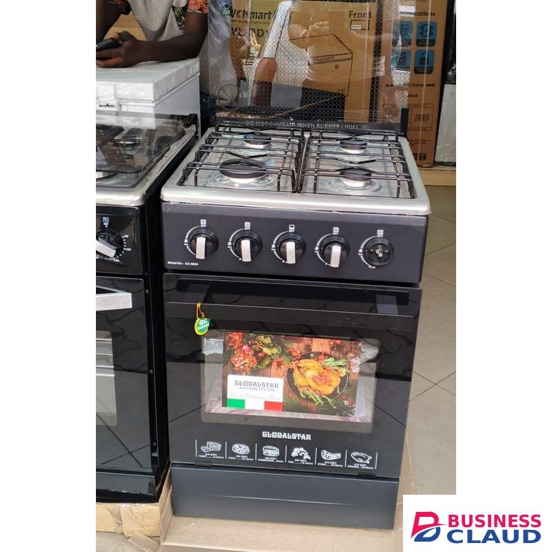 Freestanding 4-Burner Gas Cooker with Oven – Full Kitchen Cooking Station