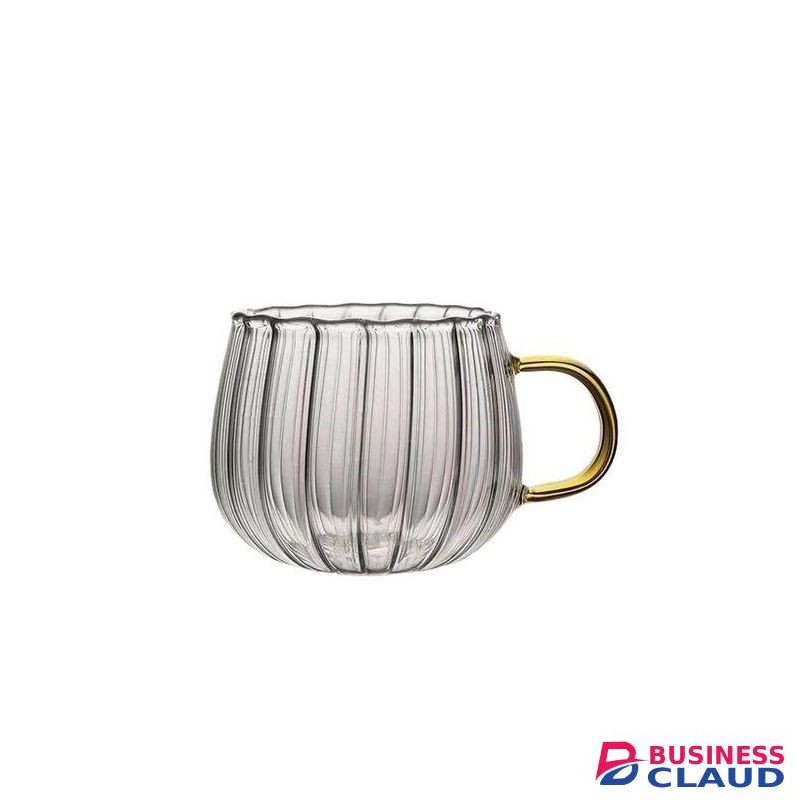 1/2/4pc Heat Resistant With Handle Glass Mug Breakfast Milk Cup Cute Home Coffee Mugs Stripe Coffee Pattern Drinkware