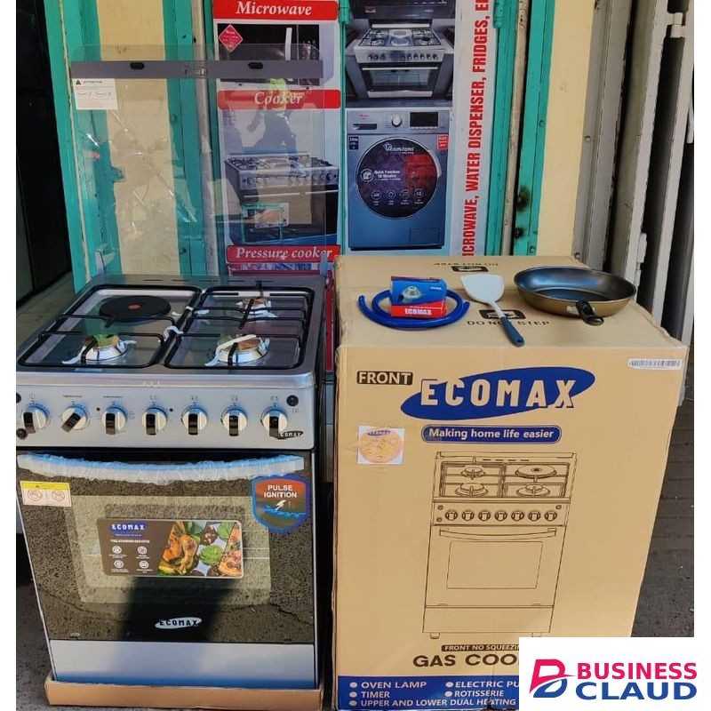 Ecomax 50*55, 3Gas +1Electric Hot Plate with Electric Oven + FREE GIFTS