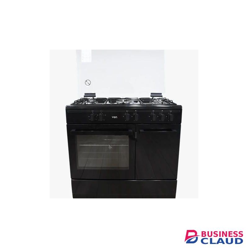 VON 60*90 VCF965031NSK Freestanding Cooker – 5 Gas Burners, Enamel Pan Support With electric oven