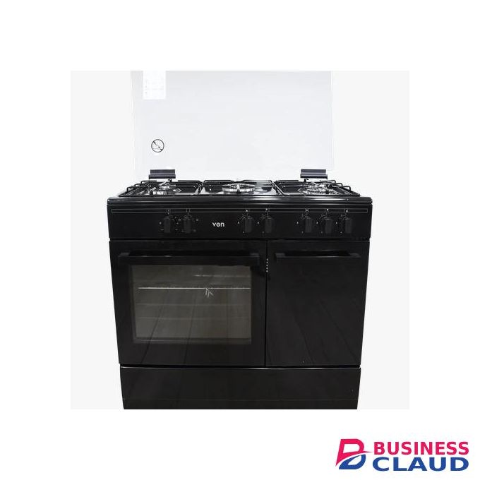 VON 60*90 VCF965031NSK Freestanding Cooker – 5 Gas Burners, Enamel Pan Support With electric oven