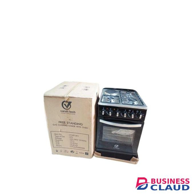 Sarah Tech 50*55 Standing Cooker 3Gas+1 Electric Hotplate, with Electric Oven, Auto-ignition technology