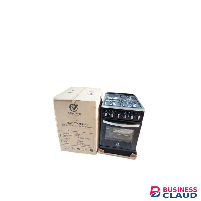 Sarah Tech 50*55 Standing Cooker 3Gas+1 Electric Hotplate, with Electric Oven, Auto-ignition technology