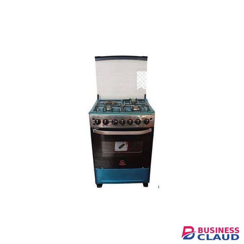Eurochef 60×60 Full Gas with Safety Detector, Rotisserie, Timer, Pulse Ignition, JET, Standing Cooker