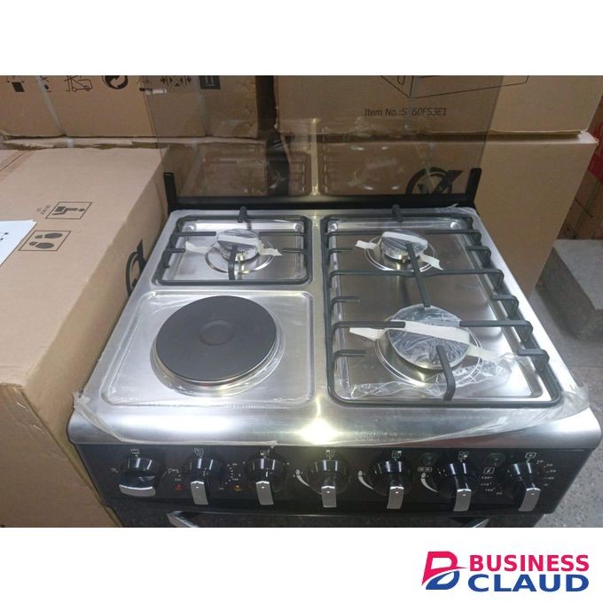 Sara Tech Standing Cooker 3 Gas, 1 Electric Hotplate, With Electric Oven, Auto-ignition Technology