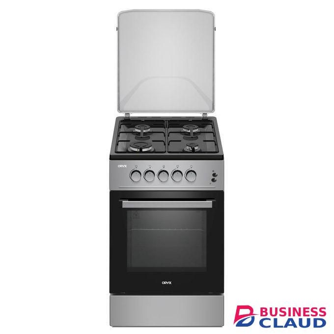 Oryx 50*60, All 4 Gas, Button Ignition Standing Cooker + Gas Oven- Silver