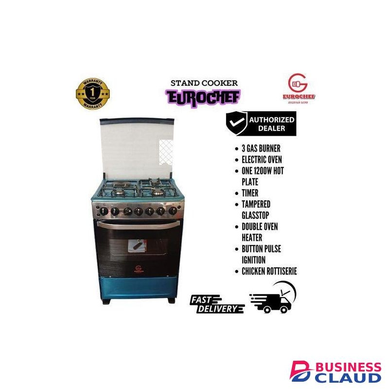 Eurochef Free Standing Full Gas Standing Cooker With Gas Oven