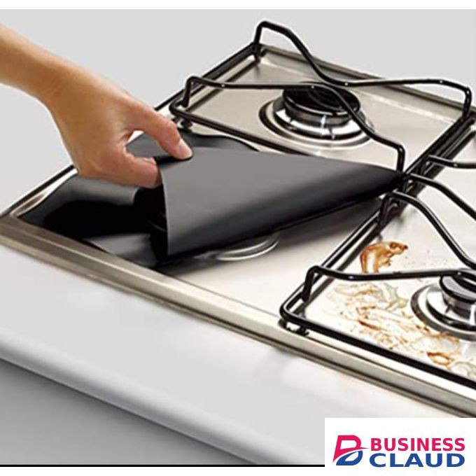 4pack Stove Burner Covers - Gas Stove Protectors , Reusable, Non-Stick, Fast Clean Liners For Kitchen/Cooking.
