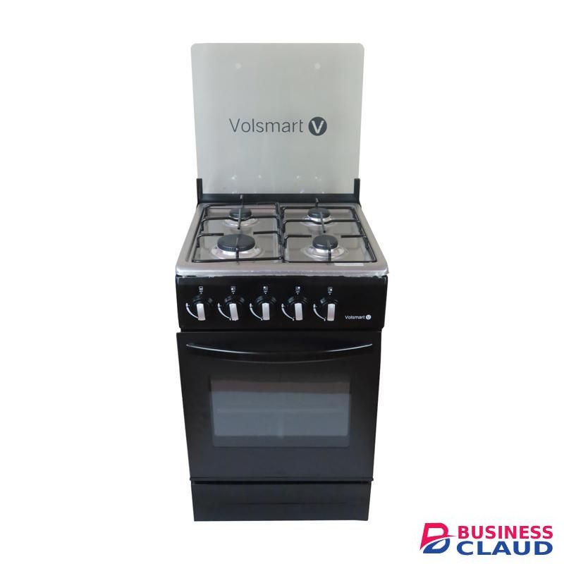 Volsmart 4 Burners Freestanding Gas Cooker Cooking Range with 60L Oven 4 Gas Cooker + Gas Oven VGS-580 Black