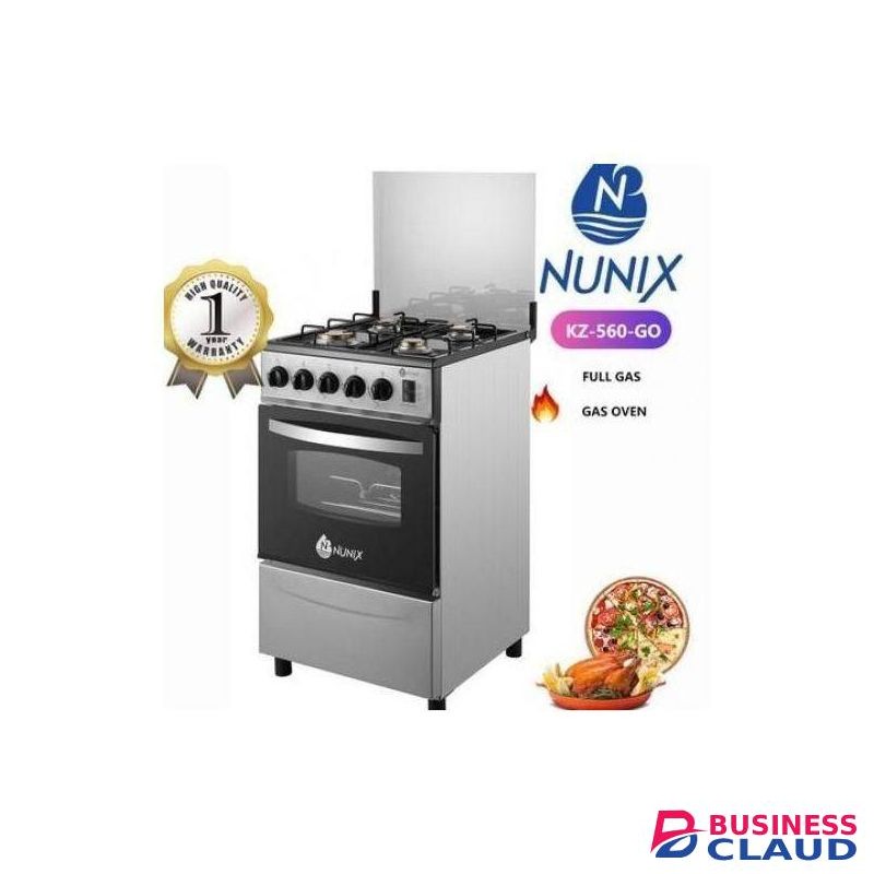 Nunix 4 Gas Freestanding Cooker With Gas Oven