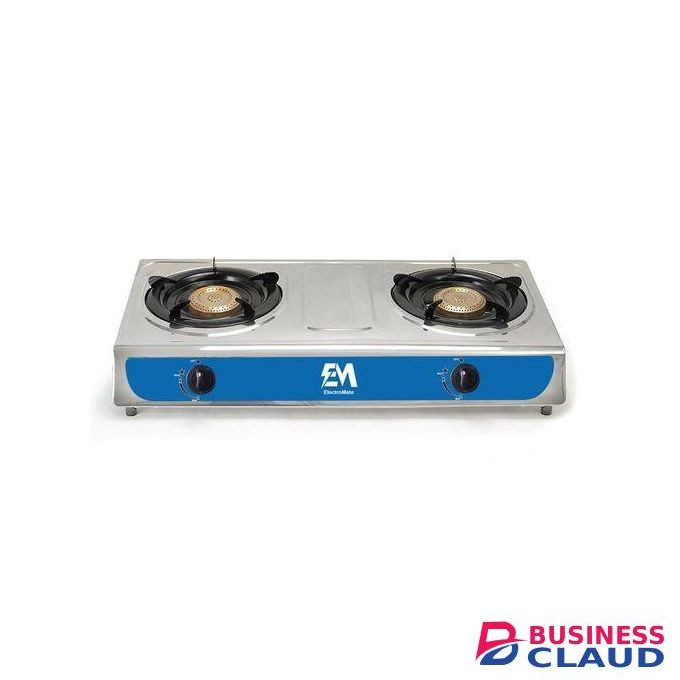 Em ElectroMate Double Gas Cooker Auto lgnition Double Burner Gas stove gas cooker gas cooker/stove gas cooker cooking gas cooker burner gas cooker stainless