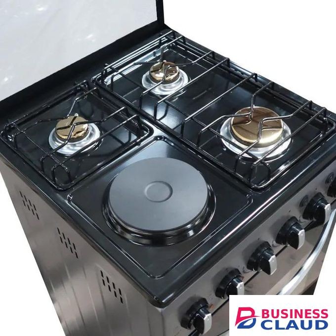 Nunix STANDING COOKER 50*55, 3GAS JET POOL BURNERS +1ELECTRIC HOTPLATE With Electric Oven+GIFTS