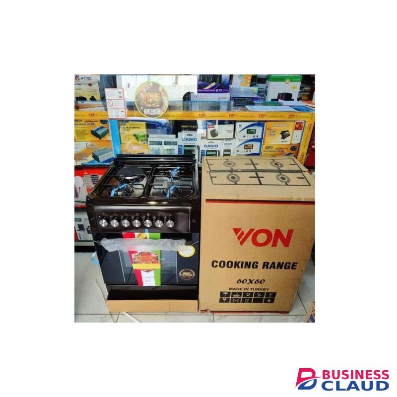 VON 60×60 Free Standing 3 Gas Burner +1 Electric VON Cooker Oven
