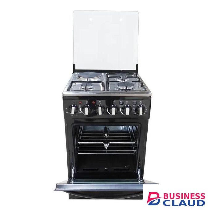 VOLSMART 60*55, 3 Gas Jet Pool Burners + 1 Rapid Plate, Free Standing Cooker with Electric Oven