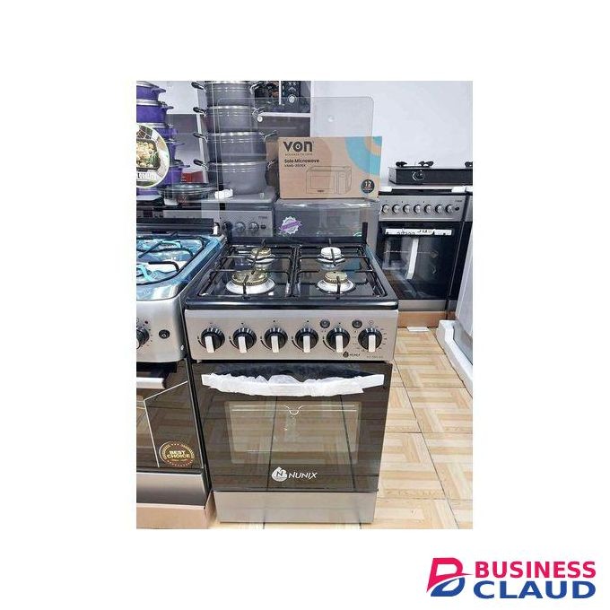 Nunix Full Gas 50 * 55 Freestanding cooker with gas oven - Silver