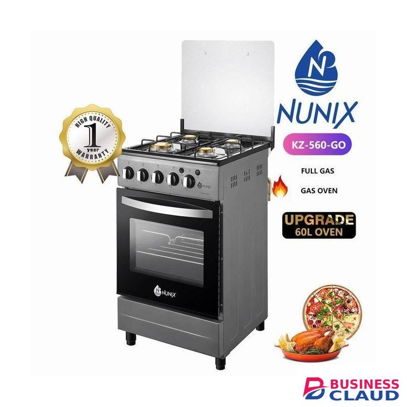 Nunix Full gas 50 BY 55 free Standing cooker with gas oven