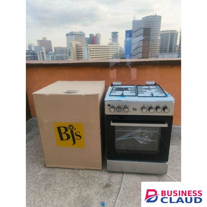 BJ's SILVER (INOX) 60x60 3+1 Electric/Gas Cooker - W/ Turbo Fan - Oven 60L Capacity