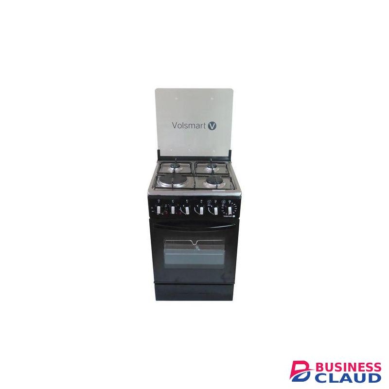 4 Burners Free Standing Gas Cooker Cooking Range with 60L Oven 3 Gas + 1 Electric