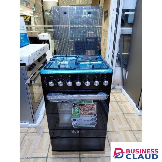 Syinix 3gas+1hotplate 50*50*84 standing cooker with electric oven (1 year warranty)