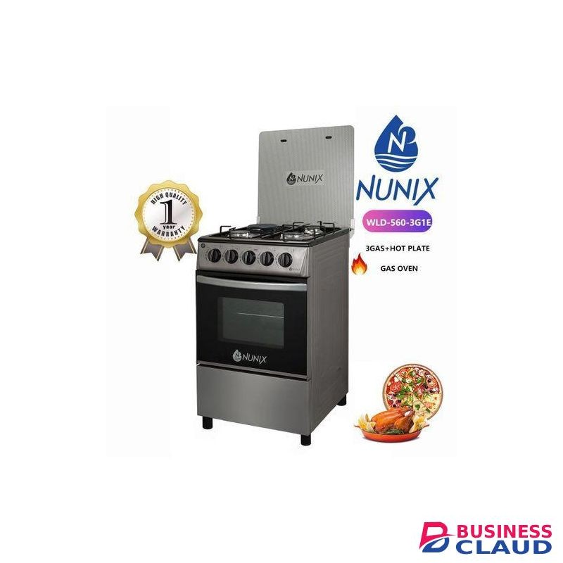 Nunix New model 50*55 3+1 standing cooker with gas oven.