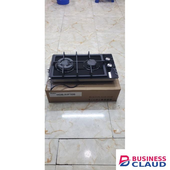 Haier Glass Inbuilt 2 Burner With Wok Burner Hob Cooker