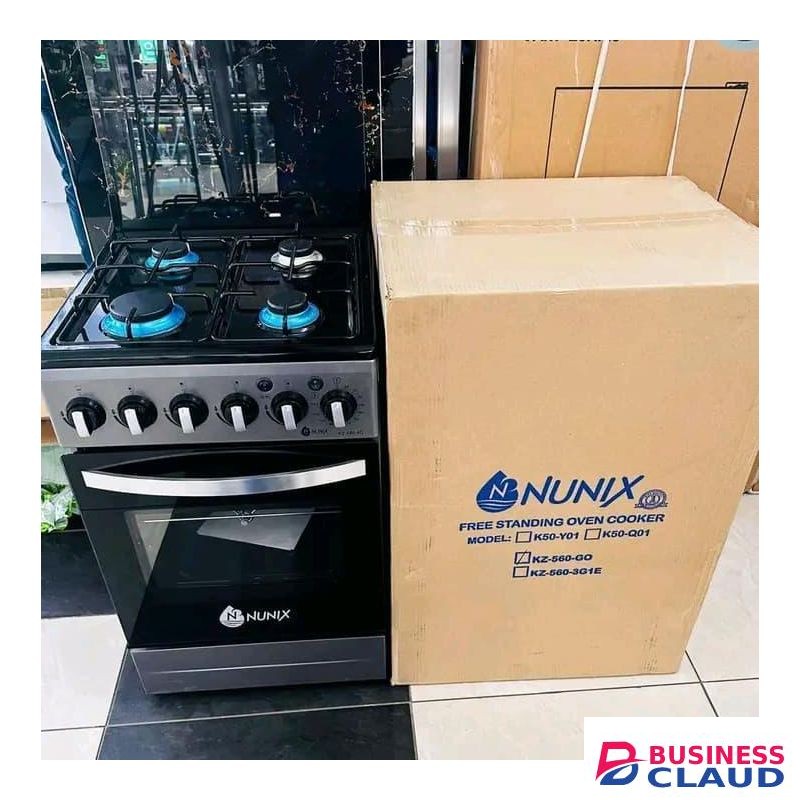 Nunix Free Standing Full Gas Cooker With Oven with Top Lid