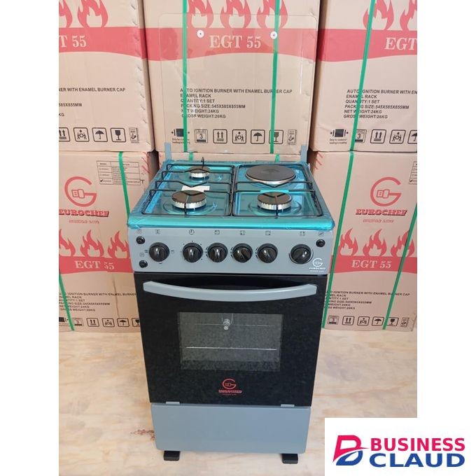 Eurochef Free Standing 3 Gas Burner +1 electric Oven+Rotisserie