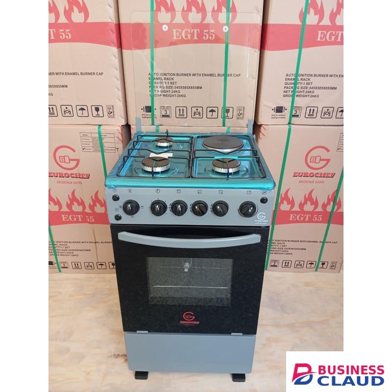 Eurochef Free Standing 3 Gas Burner +1 electric Oven+Rotisserie