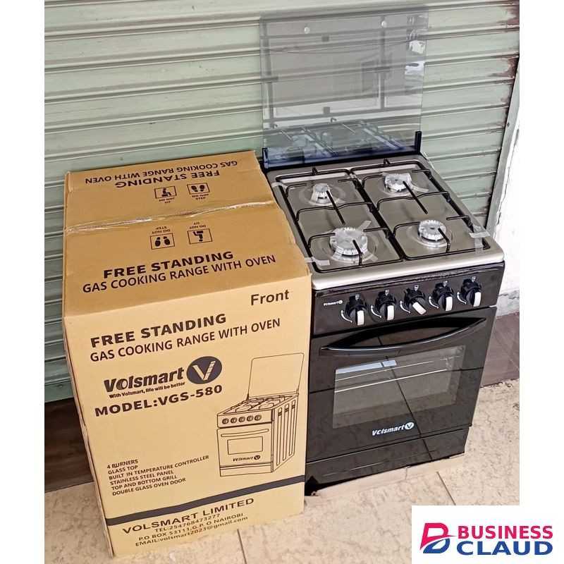 VOLSMART VGS-580 Gas Cooker – 4-Burner with Oven, 50×55cm