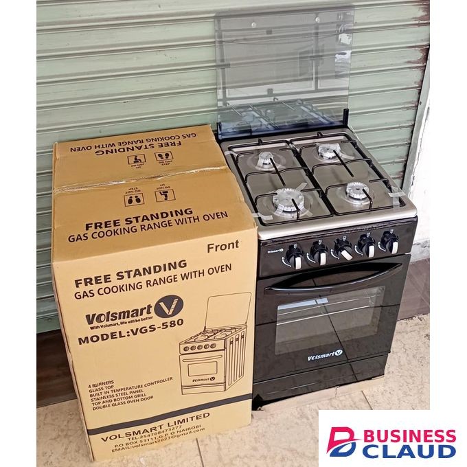 VOLSMART VGS-580 Gas Cooker – 4-Burner with Oven, 50×55cm