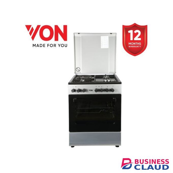 VON VAC6S031UY - 3 Gas+1 Electric Cooker-Grey