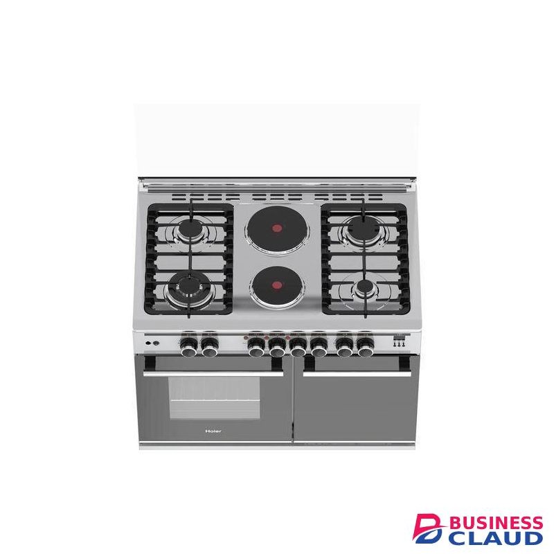 Haier COOKER 60cmx90cm with gas sensor 4GAS BURNER+2HOT PLATE with ELECTRIC OVEN FREE PIPE and REGULATOR