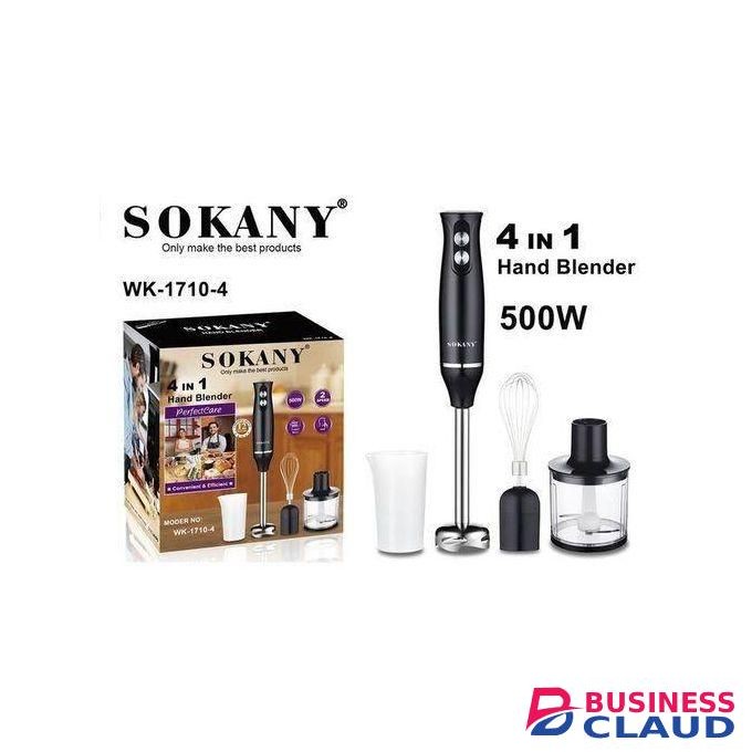 Share this product Sokany 4 in 1 Multifunction Hand Blender, Food Processor, Egg Beater Mixer