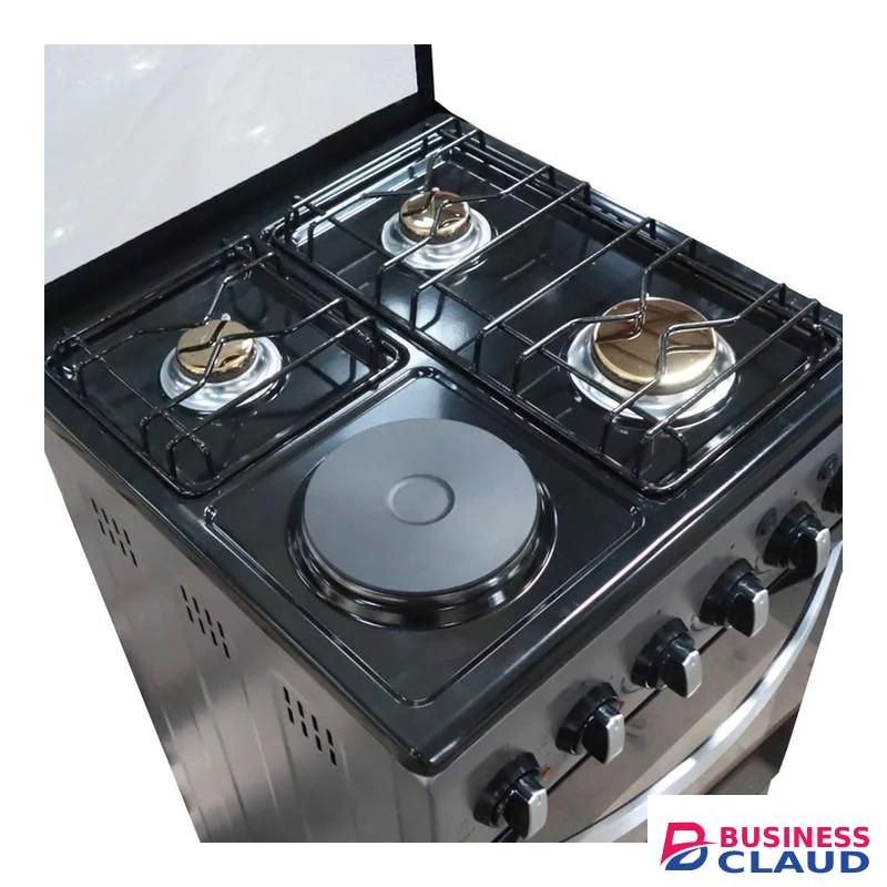 Nunix FREE STANDING COOKER 50CM X 55CM Cooker, 3 Gas Jet Burners+1Hotplate, Electric Oven+Gifts+1 YEAR WARRANTY