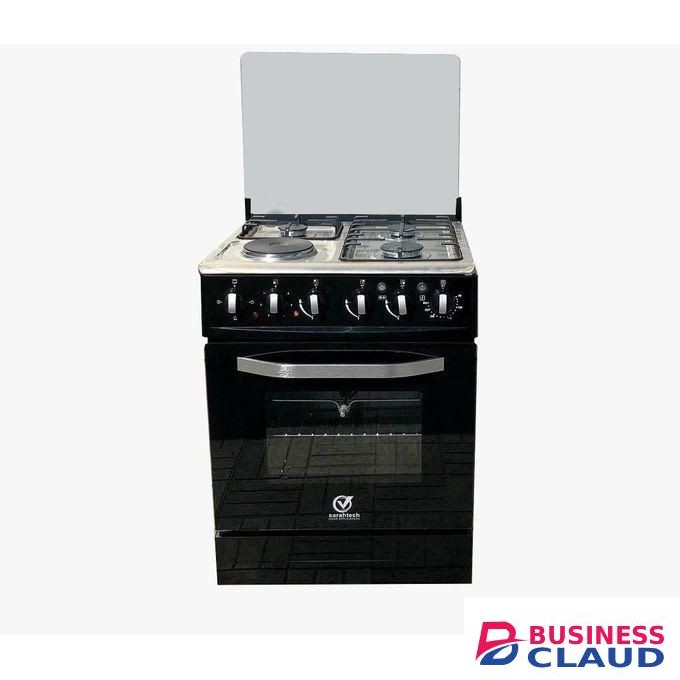 Sarah 60*60, 3 Gas Jet Burners + 1 Rapid Plate Free Standing Gas Cooker with Electric Oven+1 YEAR WARRANTY