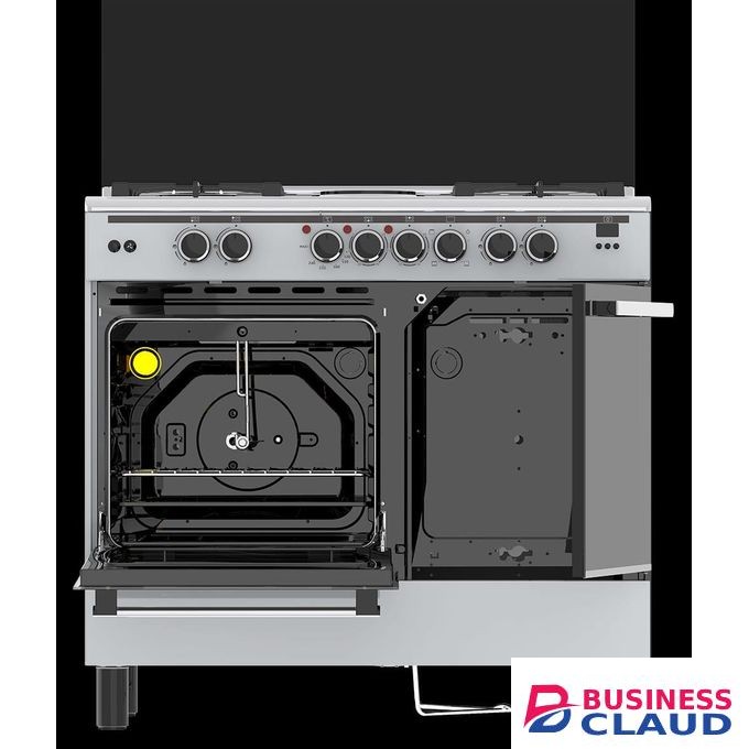 Haier HCR6042DES 4 Gas Burner + 2 Electric Plates Cooker – 60x90cm with Rotisserie & Built-In Timer