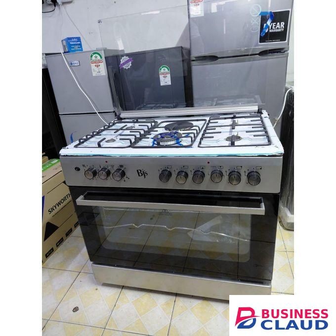 BJS 90×60cm 4 Gas+1WOK Burner+1Hotplate & Electric Oven Standing Cooker