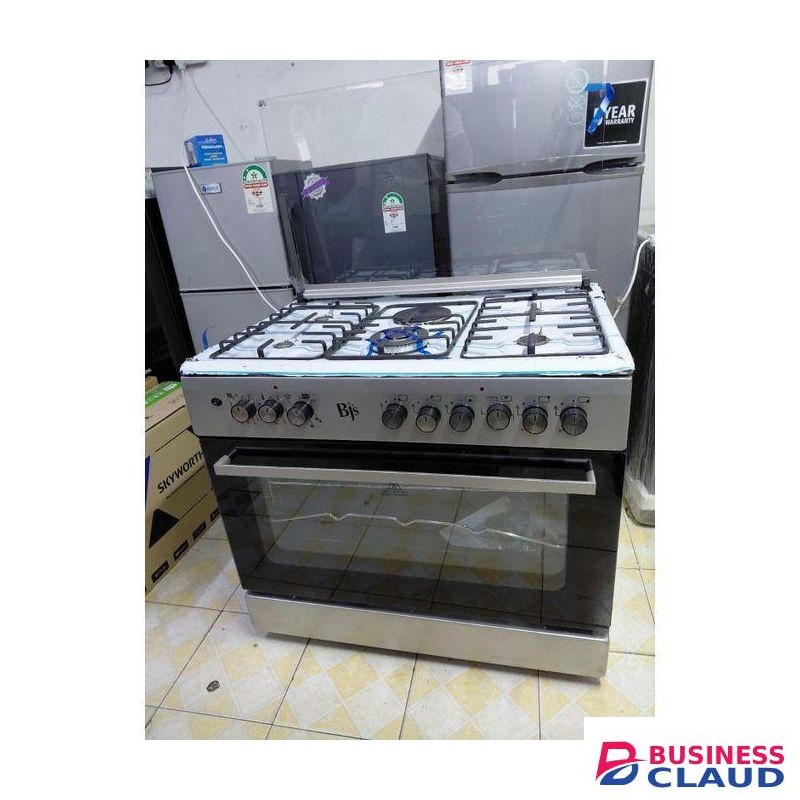 BJS 90×60cm 4 Gas+1WOK Burner+1Hotplate & Electric Oven Standing Cooker