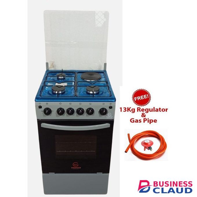 Eurochef 50x50, 3 Gas Jet Burners + 1 Electric, Electric Oven, Rotisserie Free Standing Cooker