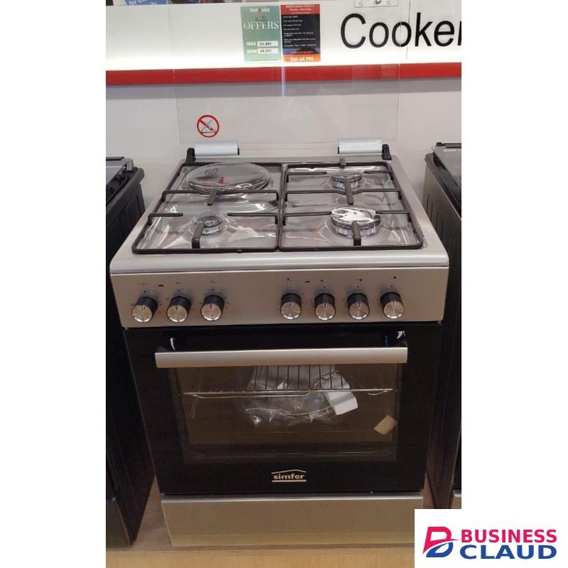VON 60*60 simfer 3+1 standing cooker with gas sensor and food warmer