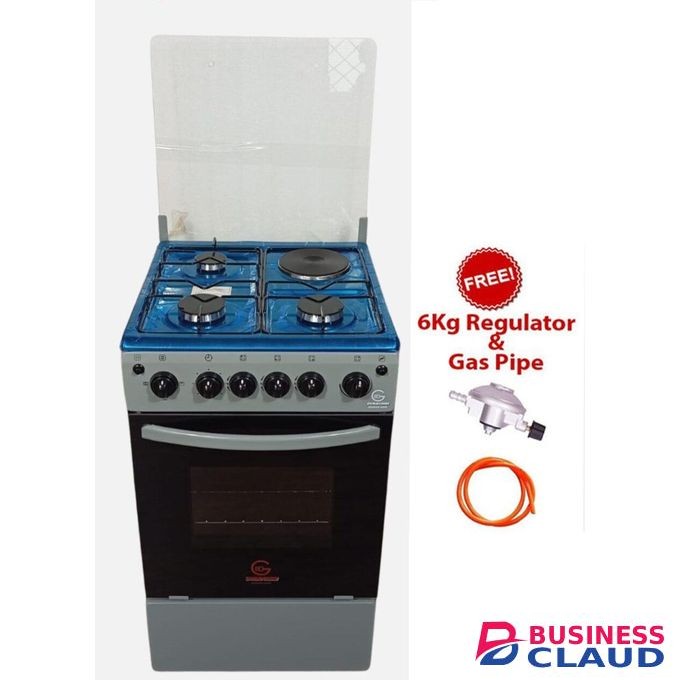Eurochef 50x50, 3 Gas Jet Burners + 1 Hot Plate, Electric Oven Free Standing Cooker + Gifts
