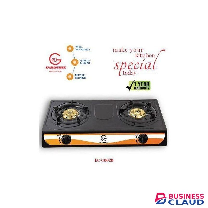 Eurochef 2 Burner stainless Table Top Gas Cooker stove