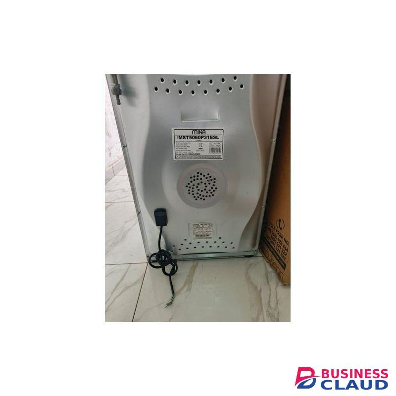 Standing Cooker, 50cm X 60cm, 3 Gas Pipe Burners + 1 RAPID Hot Plate, Button Ignition, 3 Function Electric Oven, Black Hob, Silver Body