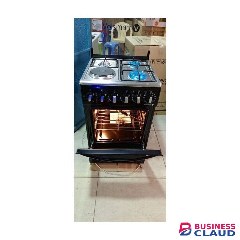 VOLSMART 50 X55cm 3gas +1 Electric Plate Free Standing Cooker Cooking Range With 60l Oven 1yr Warranty