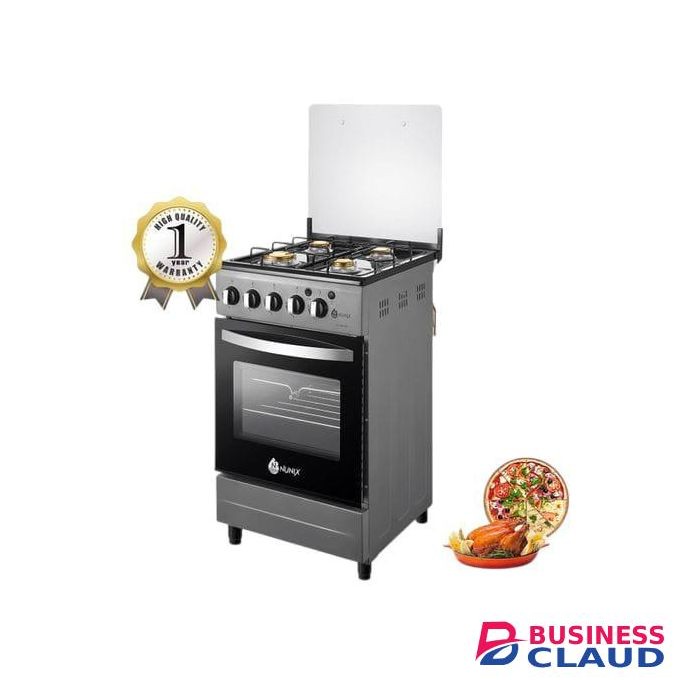 Nunix Automatic 4 Burners Full Gas Free Standing Cooker with Gas Oven