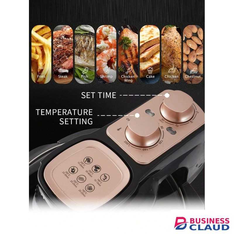WINNING STAR Air Circulation Fryer 4.5L with Visible Window Oven LED Touch Panel Temperature Control Visual Air Frying /Multi-Function Air Cooker Suitable for Fried Chicken Pieces, French Fries, Egg Molds, Grilling, baking donuts and caked