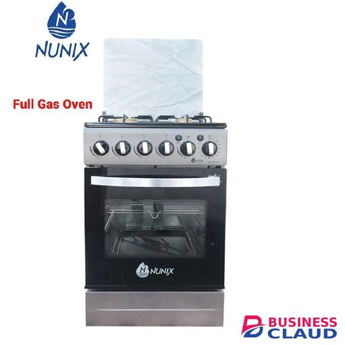 Nunix 55cm Cooker, 4 Gas Burners, Gas Oven