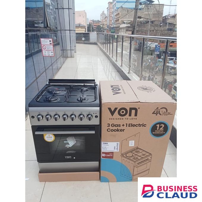 VON VAC6F031US, 3 Jet Pool Gas Burners +1 Electric, 60 by 60, Free Standing Cooker